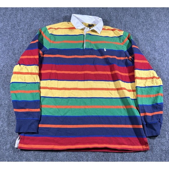 Polo Ralph Lauren Other - Polo Ralph Lauren The Iconic Rugby Shirt Long Sleeve Men's Sz M Yellowfin Multi